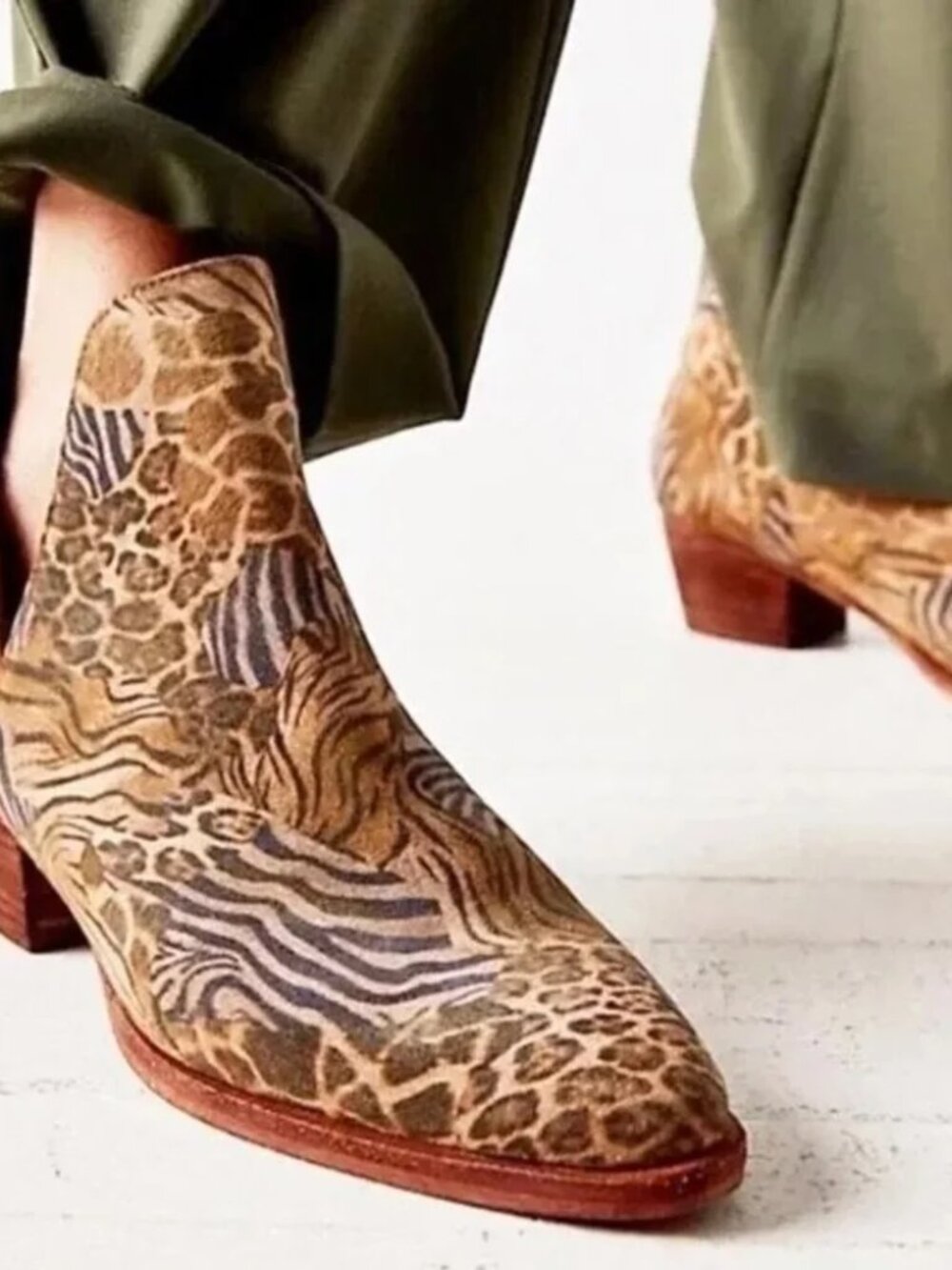 NEW Free People Animal Charm Double V Ankle Boot | EU 41 / US 10–10.5